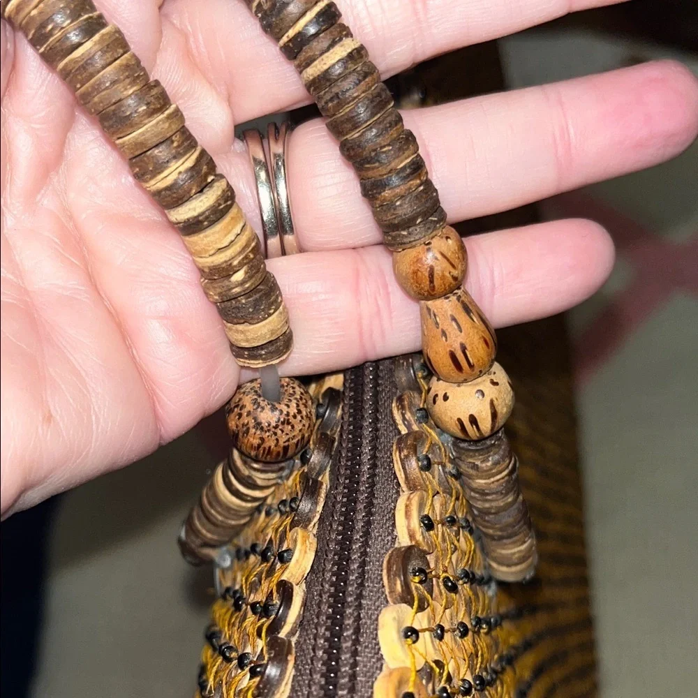 Pookah Shells Beachy Vibes Tote Bag - Tan & Brown